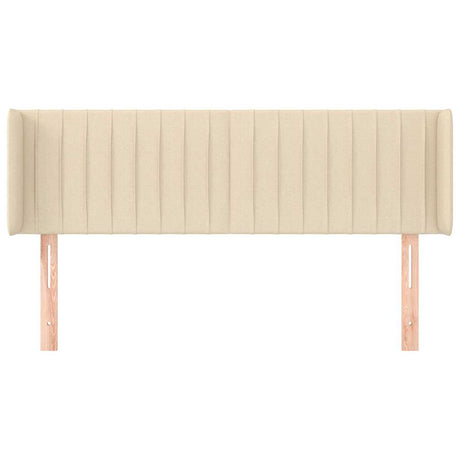 Vidaxl hoofdbord met randen 147x16x78 88 cm stof crèmekleurig