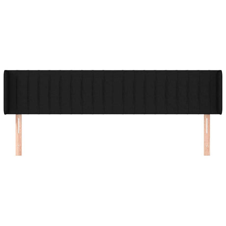 Vidaxl hoofdbord met randen 183x16x78 88 cm stof zwart