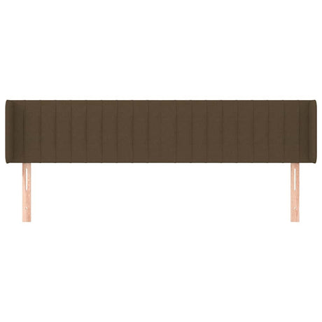 Vidaxl hoofdbord met randen 183x16x78 88 cm stof donkerbruin