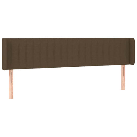 Vidaxl hoofdbord met randen 203x16x78 88 cm stof donkerbruin