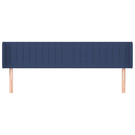 Vidaxl hoofdbord met randen 203x16x78 88 cm stof blauw