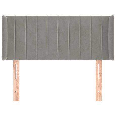 Vidaxl hoofdbord met randen 83x16x78 88 cm fluweel lichtgrijs