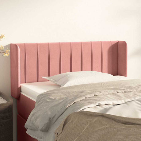 Vidaxl hoofdbord met randen 83x16x78 88 cm fluweel roze