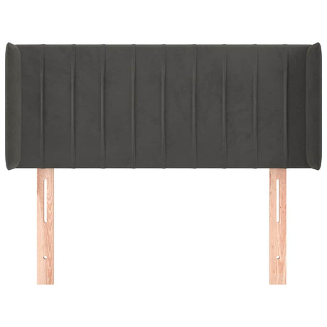 Vidaxl hoofdbord met randen 93x16x78 88 cm fluweel donkergrijs