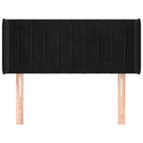 Vidaxl hoofdbord met randen 93x16x78 88 cm fluweel zwart
