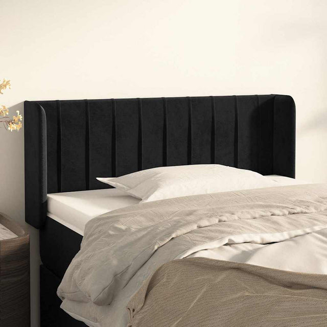 Vidaxl hoofdbord met randen 93x16x78 88 cm fluweel zwart