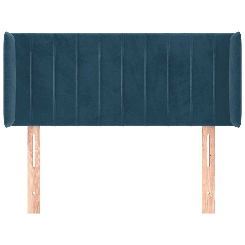 Vidaxl hoofdbord met randen 93x16x78 88 cm fluweel donkerblauw