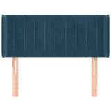 Vidaxl hoofdbord met randen 93x16x78 88 cm fluweel donkerblauw