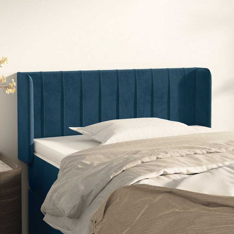 Vidaxl hoofdbord met randen 93x16x78 88 cm fluweel donkerblauw