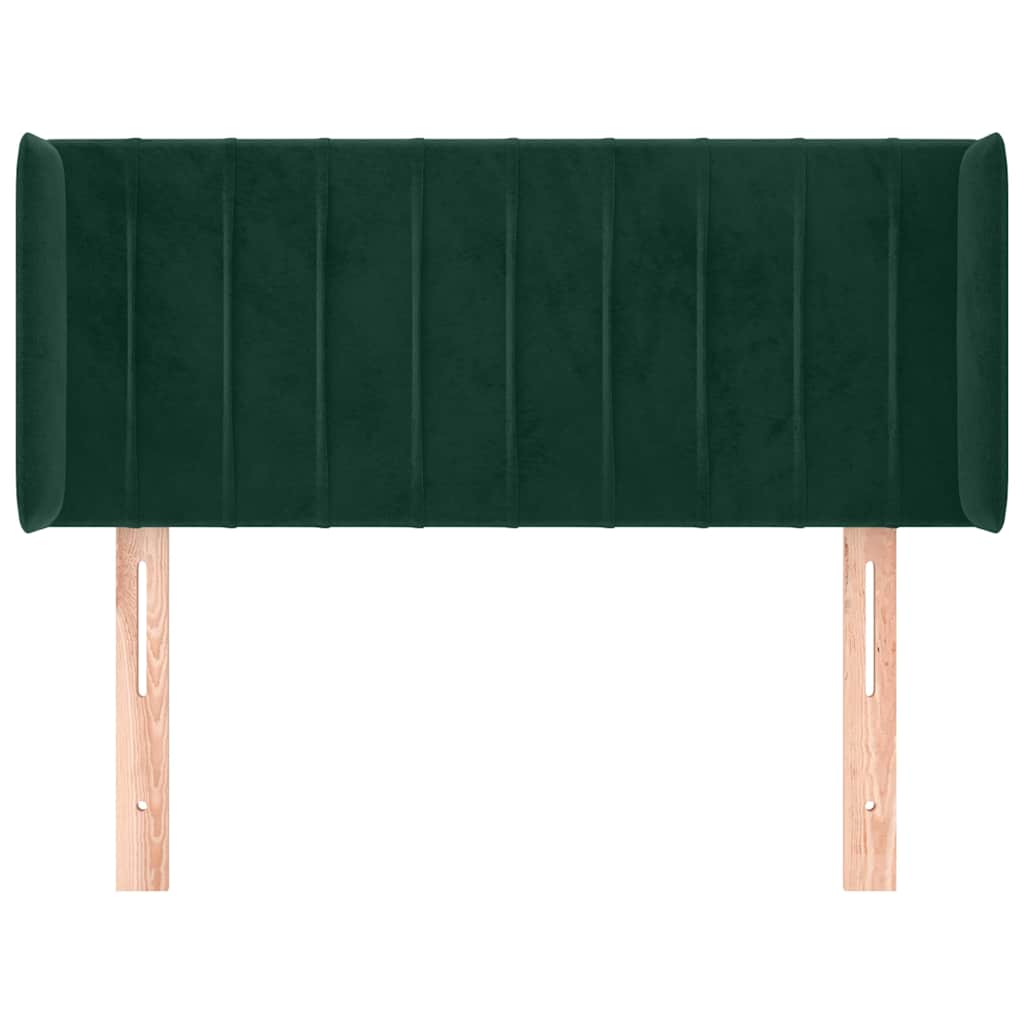 Vidaxl hoofdbord met randen 103x16x78 88 cm fluweel donkergroen
