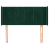 Vidaxl hoofdbord met randen 103x16x78 88 cm fluweel donkergroen