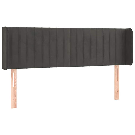 Vidaxl hoofdbord met randen 147x16x78 88 cm fluweel donkergrijs