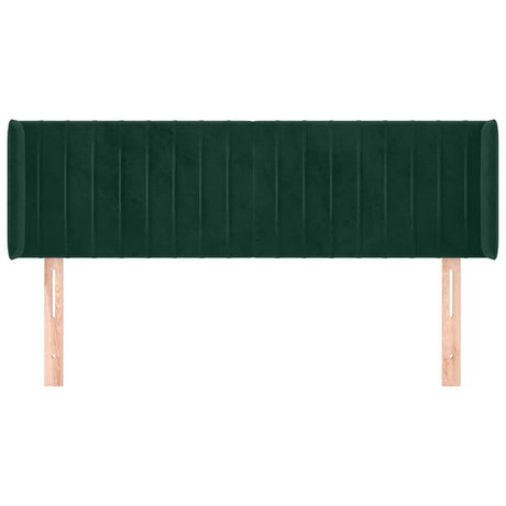 Vidaxl hoofdbord met randen 147x16x78 88 cm fluweel donkergroen