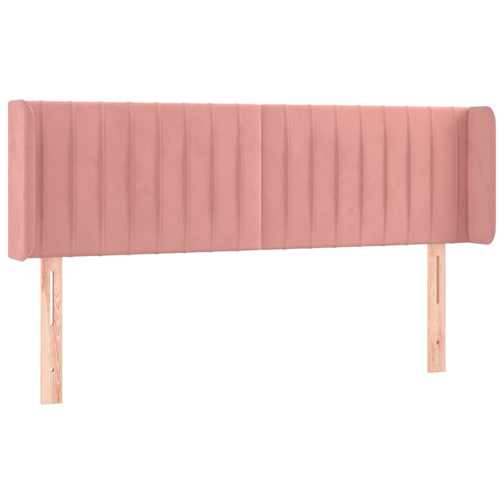 Vidaxl hoofdbord met randen 147x16x78 88 cm fluweel roze