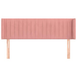Vidaxl hoofdbord met randen 147x16x78 88 cm fluweel roze