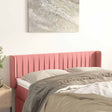 Vidaxl hoofdbord met randen 147x16x78 88 cm fluweel roze