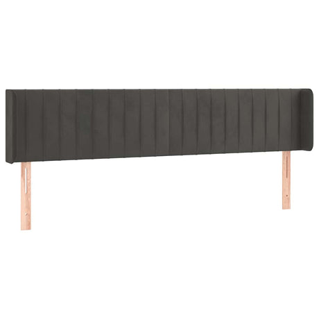 Vidaxl hoofdbord met randen 163x16x78 88 cm fluweel donkergrijs