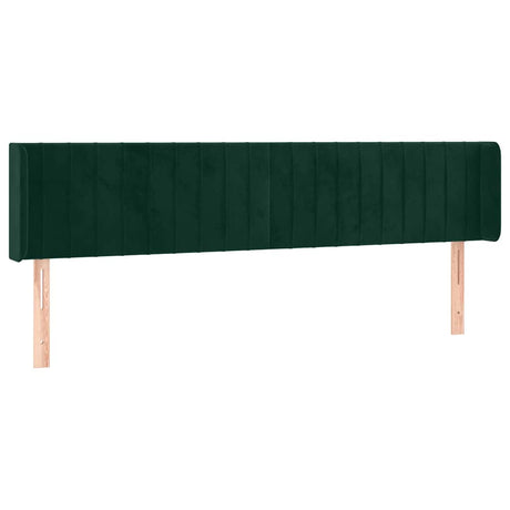 Vidaxl hoofdbord met randen 163x16x78 88 cm fluweel donkergroen