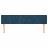 Vidaxl hoofdbord met randen 163x16x78 88 cm fluweel donkerblauw