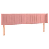 Vidaxl hoofdbord met randen 163x16x78 88 cm fluweel roze