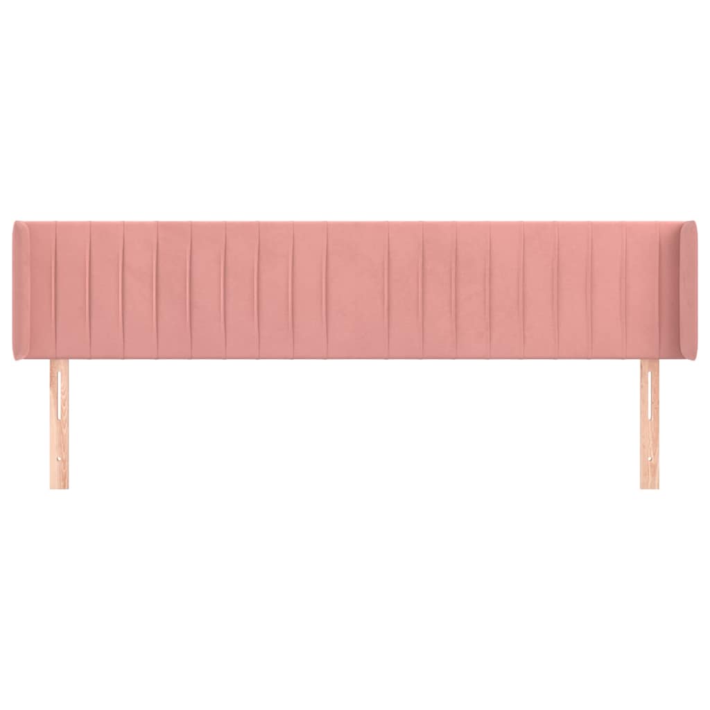 Vidaxl hoofdbord met randen 163x16x78 88 cm fluweel roze