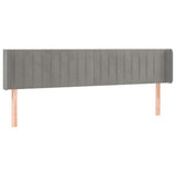 Vidaxl hoofdbord met randen 183x16x78 88 cm fluweel lichtgrijs