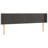 Vidaxl hoofdbord met randen 183x16x78 88 cm fluweel donkergrijs