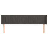 Vidaxl hoofdbord met randen 183x16x78 88 cm fluweel donkergrijs
