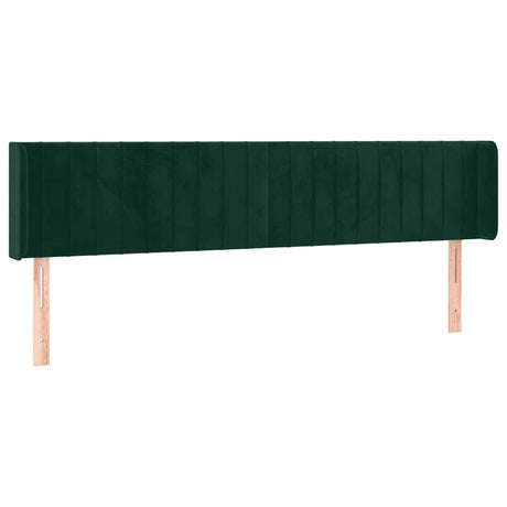 Vidaxl hoofdbord met randen 183x16x78 88 cm fluweel donkergroen