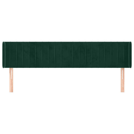 Vidaxl hoofdbord met randen 183x16x78 88 cm fluweel donkergroen