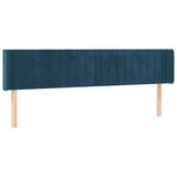 Vidaxl hoofdbord met randen 183x16x78 88 cm fluweel donkerblauw