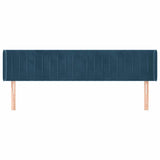 Vidaxl hoofdbord met randen 183x16x78 88 cm fluweel donkerblauw