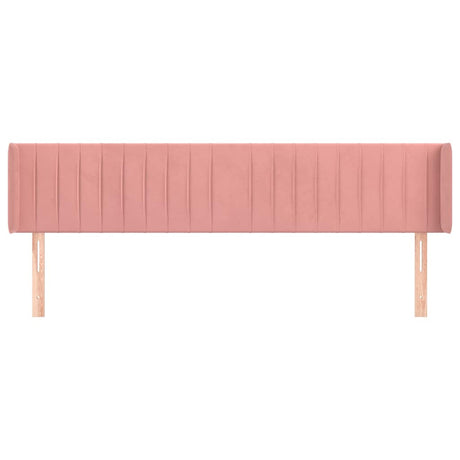 Vidaxl hoofdbord met randen 183x16x78 88 cm fluweel roze