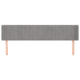 Vidaxl hoofdbord met randen 203x16x78 88 cm fluweel lichtgrijs