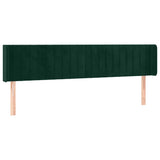 Vidaxl hoofdbord met randen 203x16x78 88 cm fluweel donkergroen