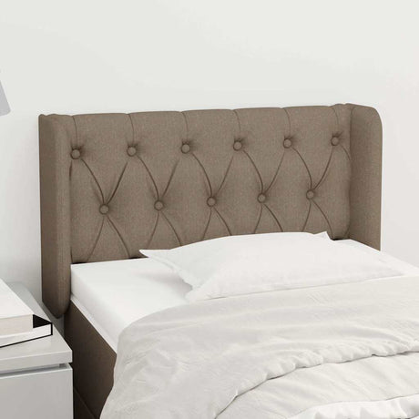 Vidaxl hoofdbord met randen 83x16x78 88 cm stof taupe