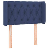 Vidaxl hoofdbord met randen 83x16x78 88 cm stof blauw