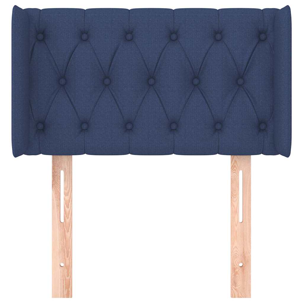 Vidaxl hoofdbord met randen 83x16x78 88 cm stof blauw