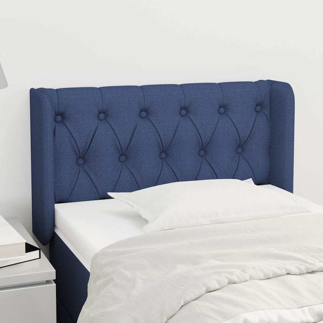 Vidaxl hoofdbord met randen 83x16x78 88 cm stof blauw