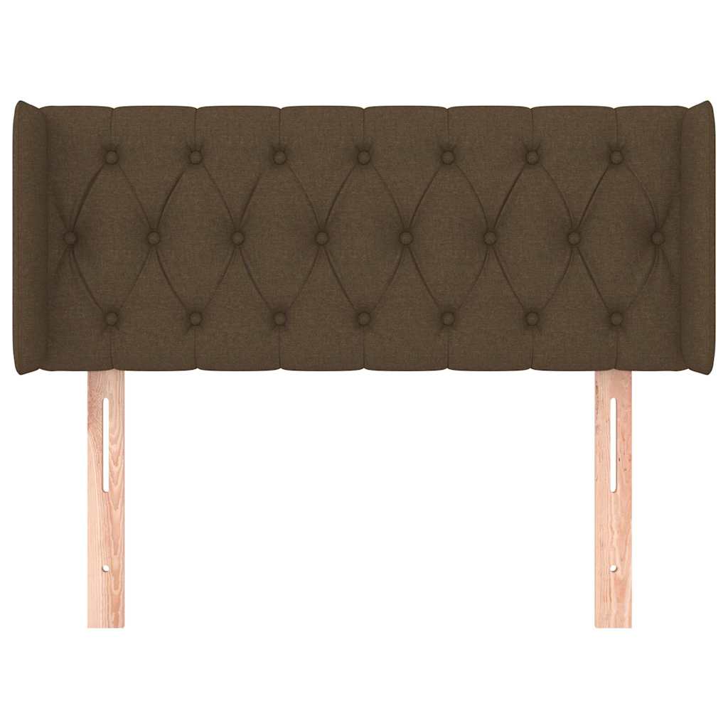 Vidaxl hoofdbord met randen 93x16x78 88 cm stof donkerbruin