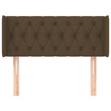 Vidaxl hoofdbord met randen 93x16x78 88 cm stof donkerbruin