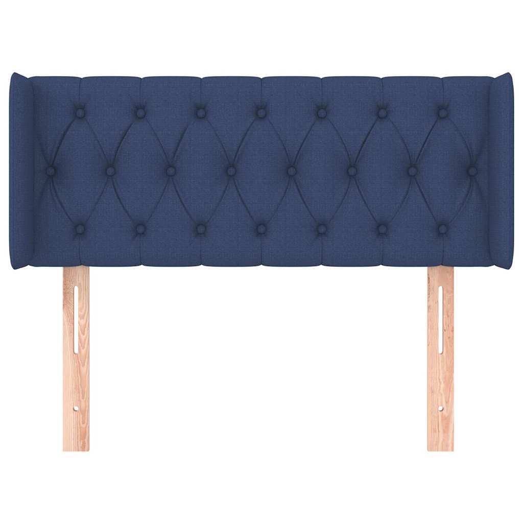 Vidaxl hoofdbord met randen 93x16x78 88 cm stof blauw