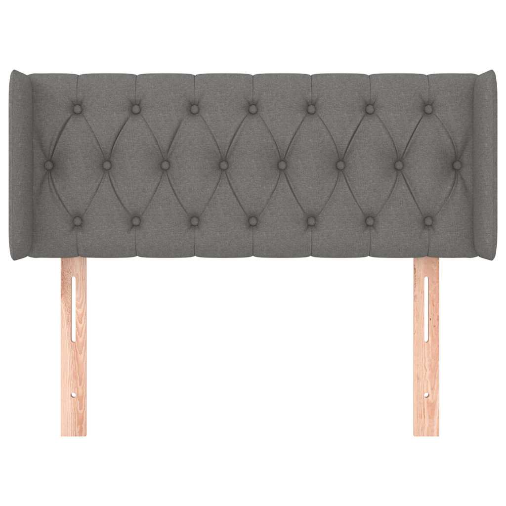 Vidaxl hoofdbord met randen 103x16x78 88 cm stof donkergrijs
