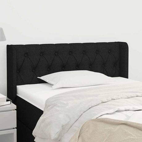 Vidaxl hoofdbord met randen 103x16x78 88 cm stof zwart