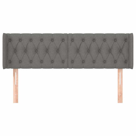 Vidaxl hoofdbord met randen 147x16x78 88 cm stof donkergrijs