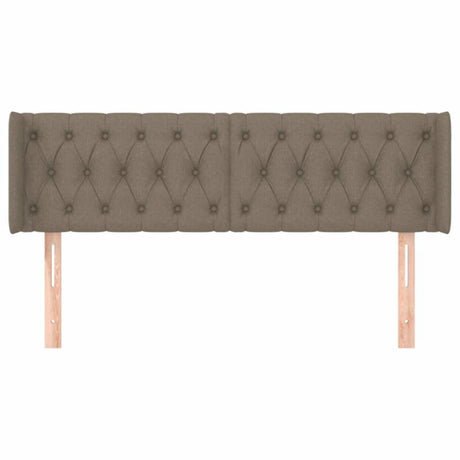 Vidaxl hoofdbord met randen 147x16x78 88 cm stof taupe