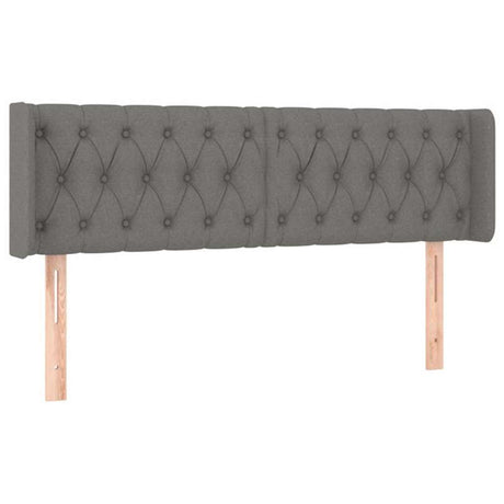 Vidaxl hoofdbord met randen 163x16x78 88 cm stof donkergrijs