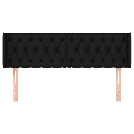 Vidaxl hoofdbord met randen 163x16x78 88 cm stof zwart