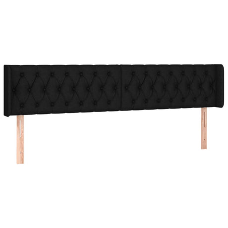 Vidaxl hoofdbord met randen 183x16x78 88 cm stof zwart