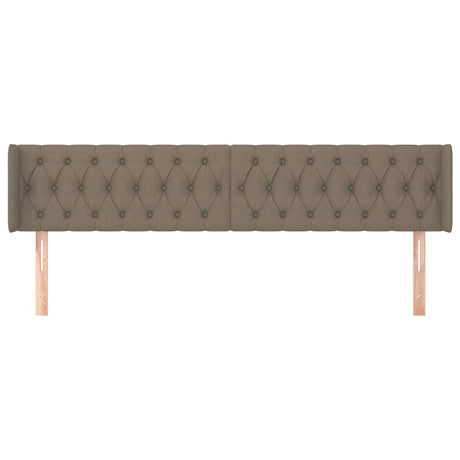 Vidaxl hoofdbord met randen 183x16x78 88 cm stof taupe